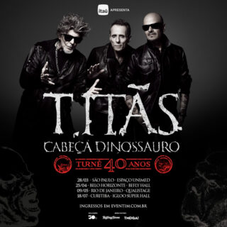 🦖🔥 Titãs celebram 40 anos de um dos álbuns mais explosivos do rock nacional!

Os Titãs anunciaram a turnê “Cabeça Dinossauro – 40 anos”, que comemora quatro décadas de um disco histórico, lançado em 1986 e responsável por redefinir o rock brasileiro com atitude, crítica social e rebeldia pós-ditadura.

A estreia acontece em 28 de março de 2026, no Espaço Unimed, em São Paulo, com datas já confirmadas em Belo Horizonte (25/04), Rio de Janeiro (09/05) e Curitiba (18/07). O espetáculo tem direção de Otávio Juliano e promete reviver clássicos como “Polícia”, “Igreja”, “Bichos Escrotos” e “AAUU” com a força intacta de um manifesto que atravessa gerações.

Os ingressos já estão à venda pela Eventim, com benefícios exclusivos para clientes Itaú. Mais do que uma turnê, Cabeça Dinossauro 40 anos se firma como um ato cultural e político, reafirmando o legado inabalável dos Titãs na música brasileira.

👉 Todas as informações no Pipocando Notícias.

#Titãs #CabecaDinossauro #RockNacional #Titãs40Anos #MusicaBrasileira #Turne2026 #Shows #CulturaBrasileira #Eventim #30e #PipocandoNoticias