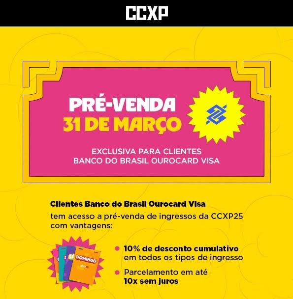 Pré-venda de Ingressos da CCXP25. Garanta Já Seu Lugar na Maior Convenção de Cultura Pop do Brasil!